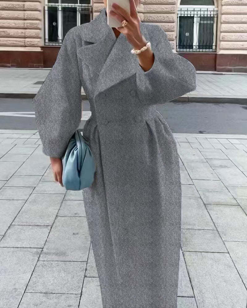 Amarae | Vintage coat with puff sleeves - Elegant and stylish