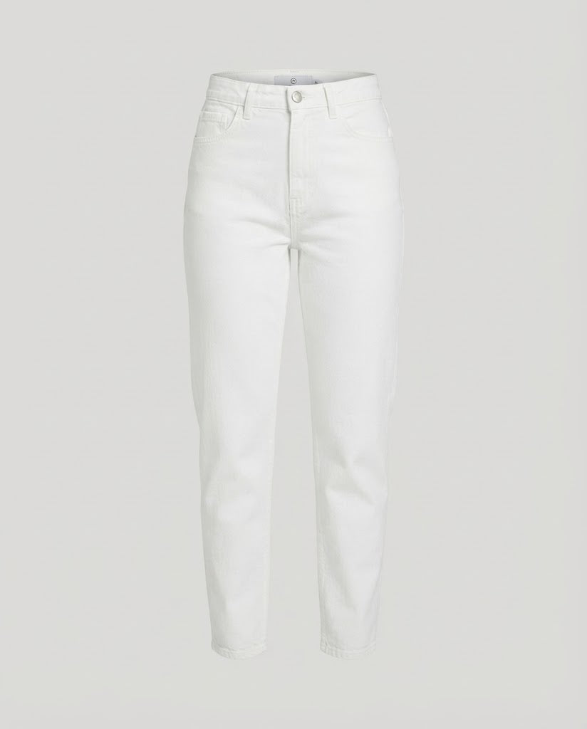 Women High-Waisted Casual Straight Jeans Pants with Wide Leg Amarae