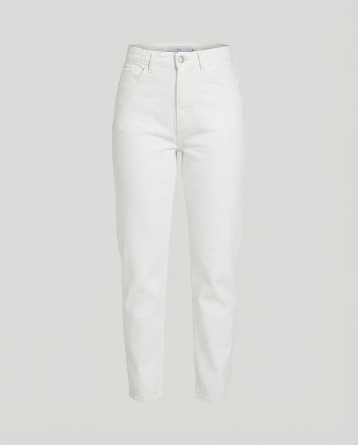 Women High-Waisted Casual Straight Jeans Pants with Wide Leg Amarae