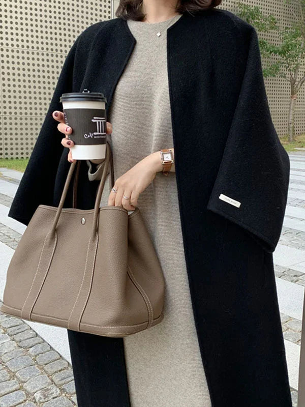 Women’s Long Wool Coat with Elegant Fit & Thermal Insulation | Amarae
