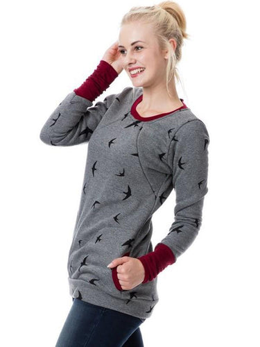 Amarae | Maternity Sweater for Nursing with Floral Pattern and Pockets