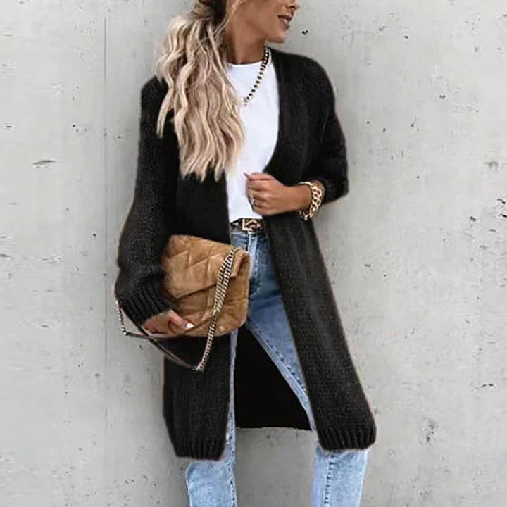 Lune London | Elegant Cashmere Women's Cardigan In Mid Length