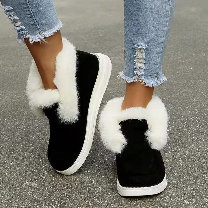 Lune London | Winter loafers - Slip-on suede loafers with fur lining