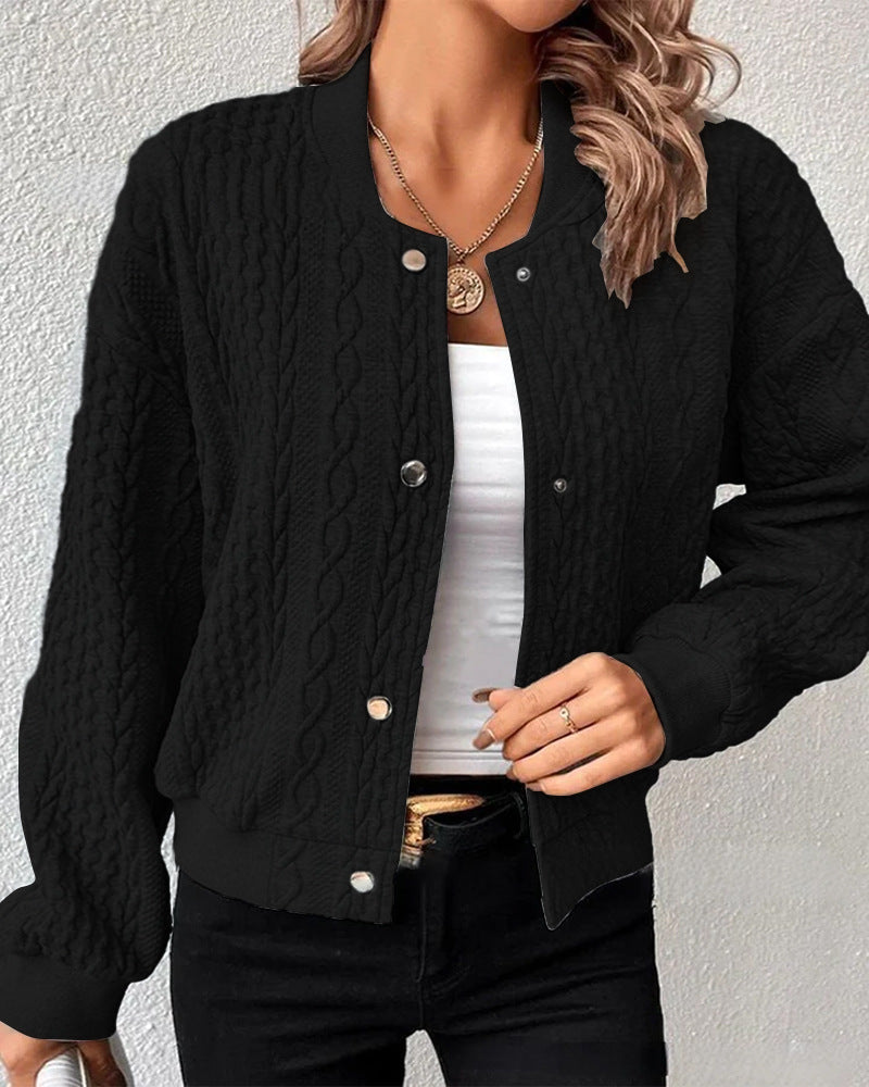 Lune London | Casual jacket with high collar in jacquard
