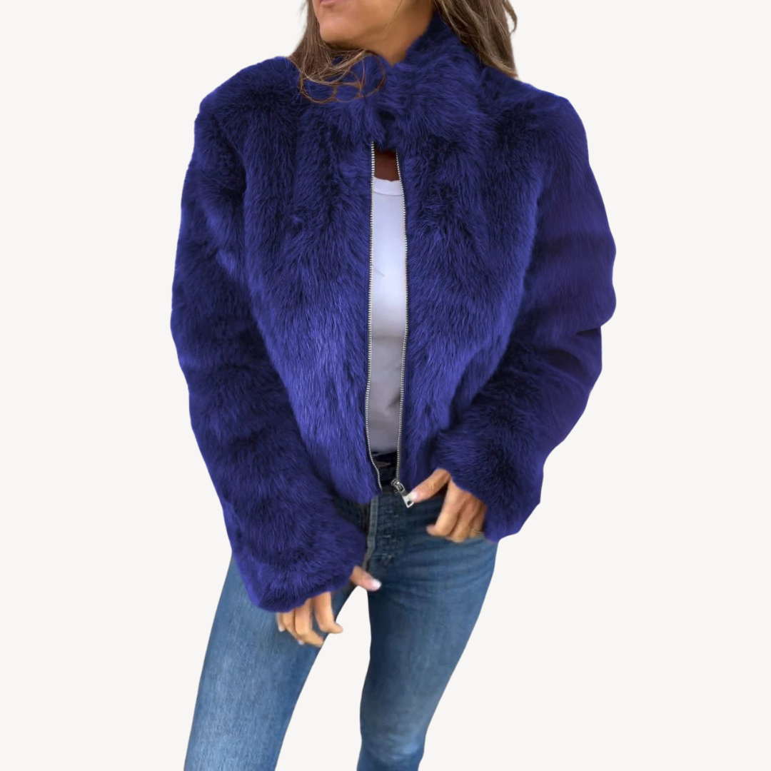 Lune London | Women's Faux Fur Zip-Up Jacket