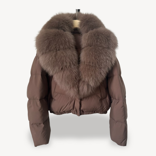 Amarae | Winter Puffer Jacket with Faux Fur Collar for Women