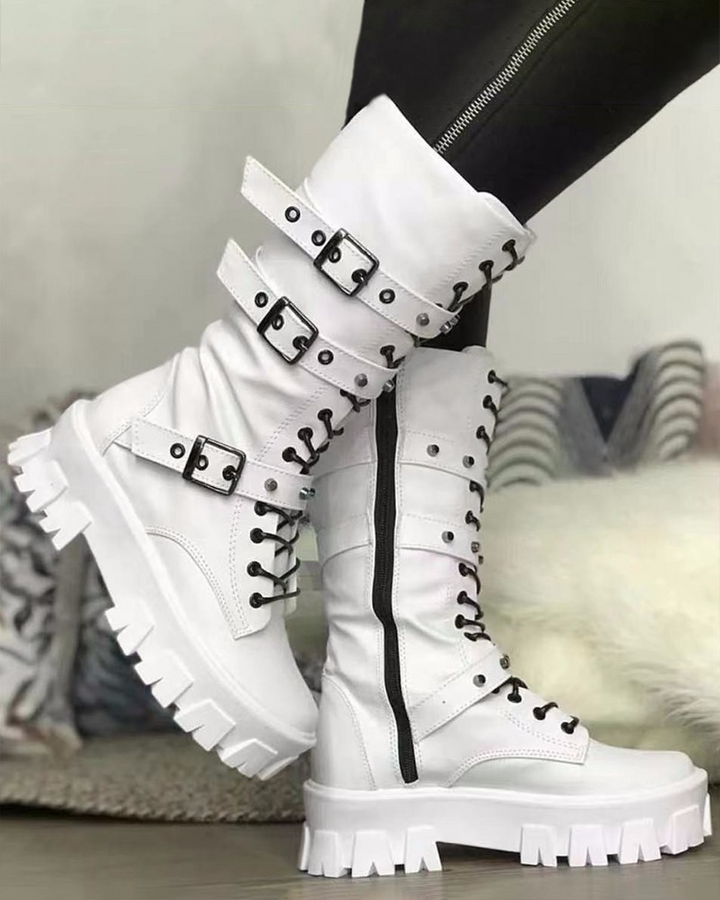 Lune London | Boots with zipper and buckles