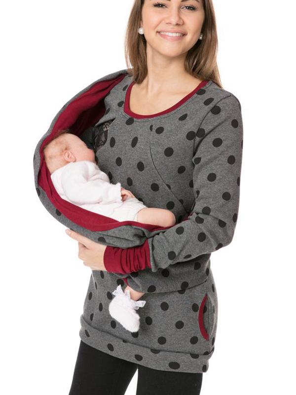 Lune London | Maternity Sweater for Nursing with Floral Pattern and Pockets