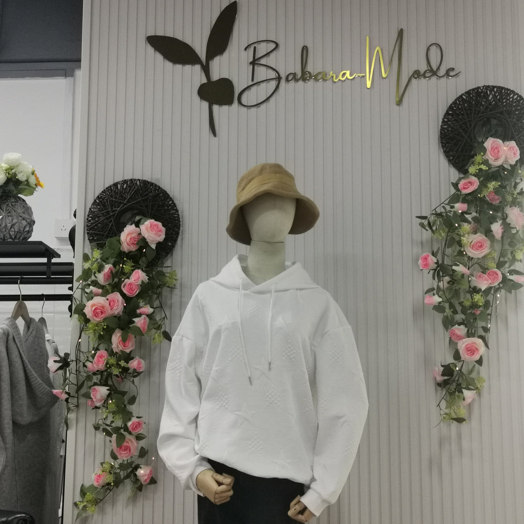 Amarae | Plain white long sleeve sweatshirt