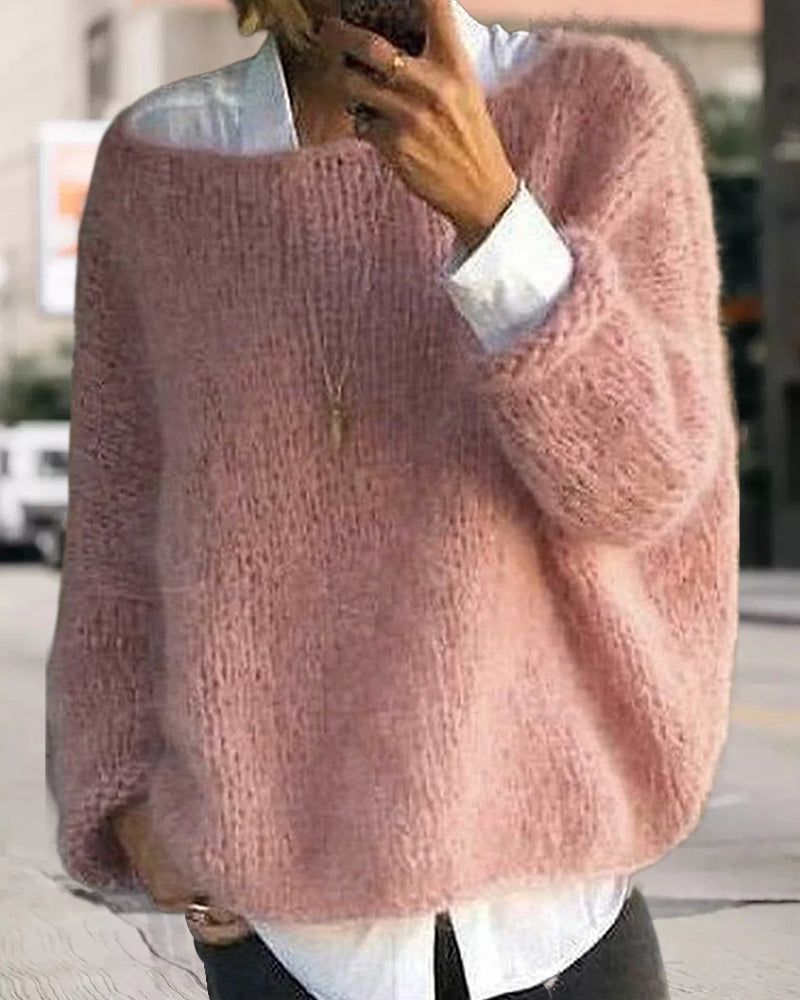 Lune London | Pullover with Color Detail At The Neck
