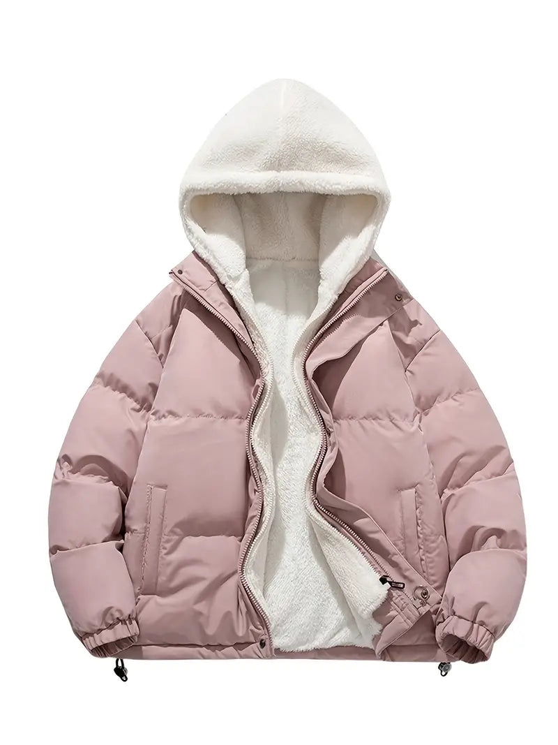 Amarae | Winter fleece jacket with hood - Stylish and warm for winter