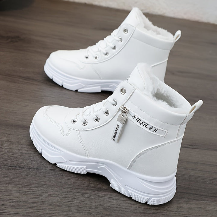 Lune London | Women's Winter Ankle Boot with Warm Fleece Lining & Zipper Detail Plus Sizes