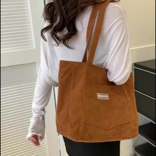 Amarae | Elegant Women's Bag Made Of High-Quality Cord Fabric Vegan Leather