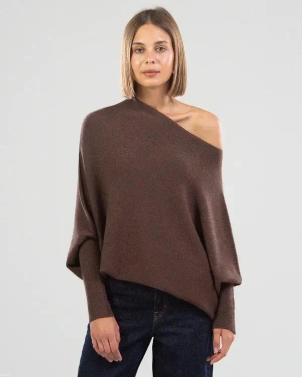 Lune London | Asymmetrical Draped Sweater