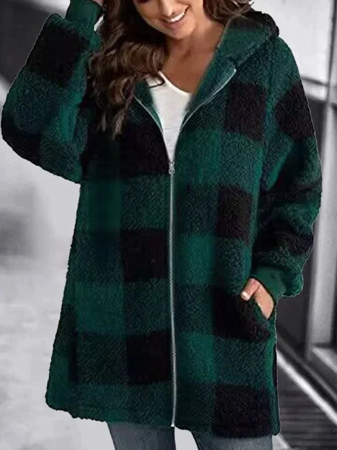 Amarae | Oversized Check Coat Plus Size
