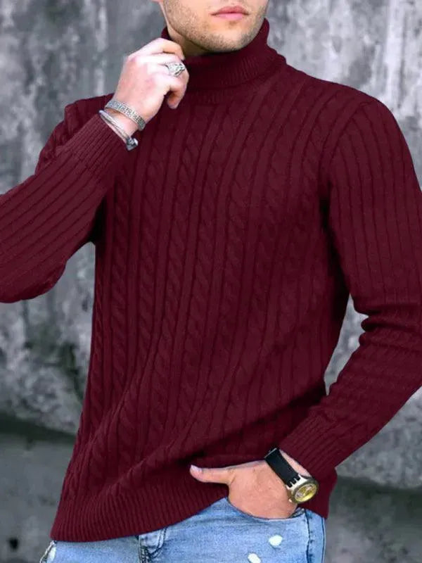 Lune London | Tight Stretch Men's Sweater with Turtleneck