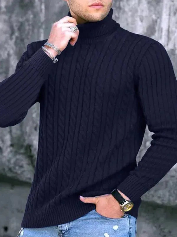 Lune London | Tight Stretch Men's Sweater with Turtleneck