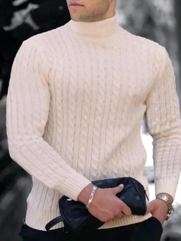 Lune London | Tight Stretch Men's Sweater with Turtleneck