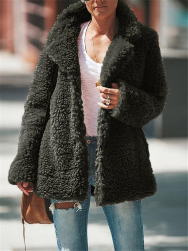 Amarae | Women's Coats with Plush Teddy Bear Light Fleece Coat Snuggly Vintage Sherpa Coat