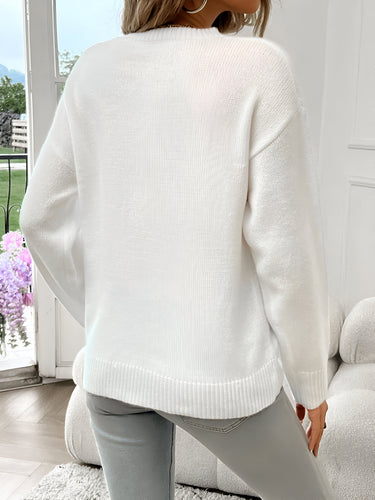 Amarae | American Flag Round Neck Sweater
