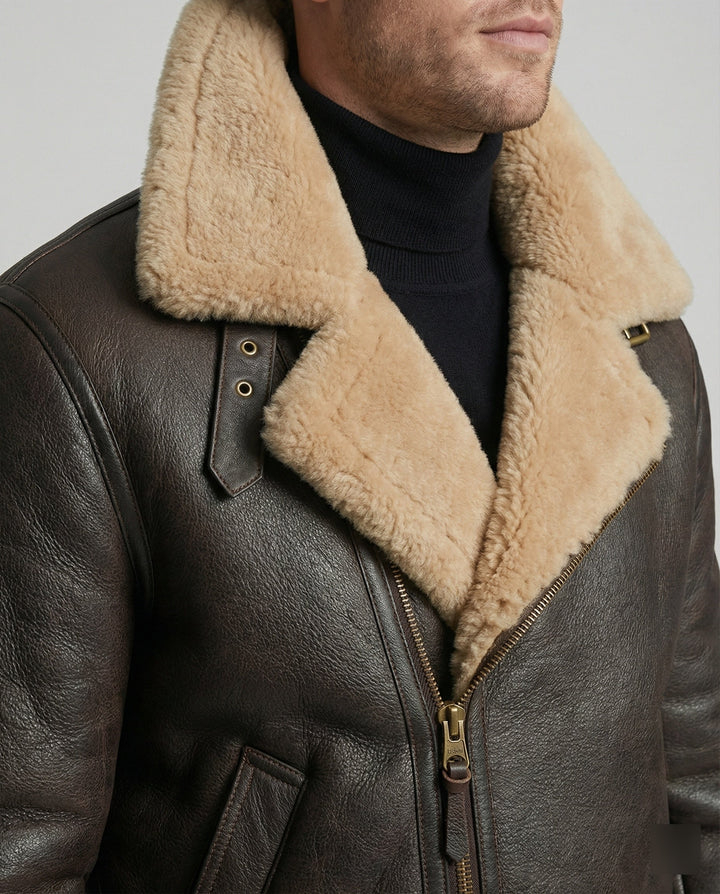 Luxury Sheepskin Pilot Jacket