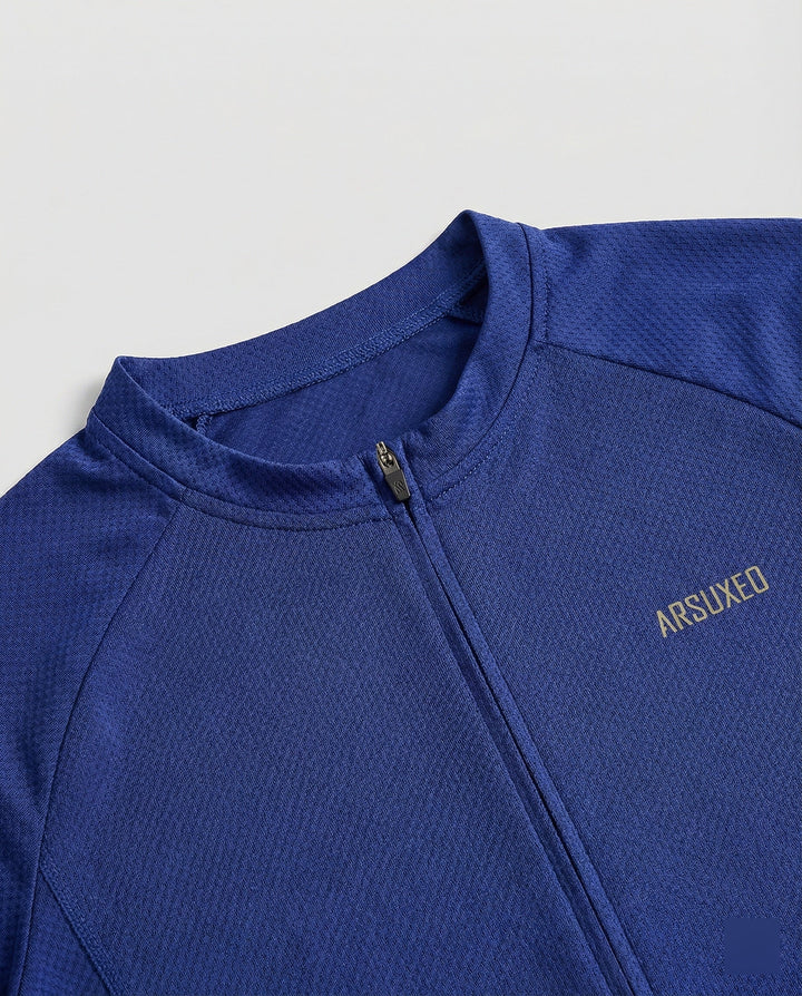 Long Sleeve Cycling Jersey with Back Pockets Men