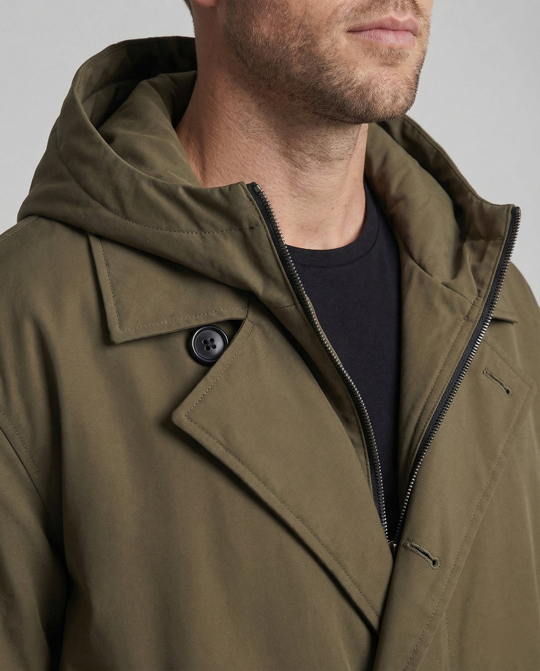 Amarae | Men's Waterproof Trench Coat Stylish & Warm Puffer Design
