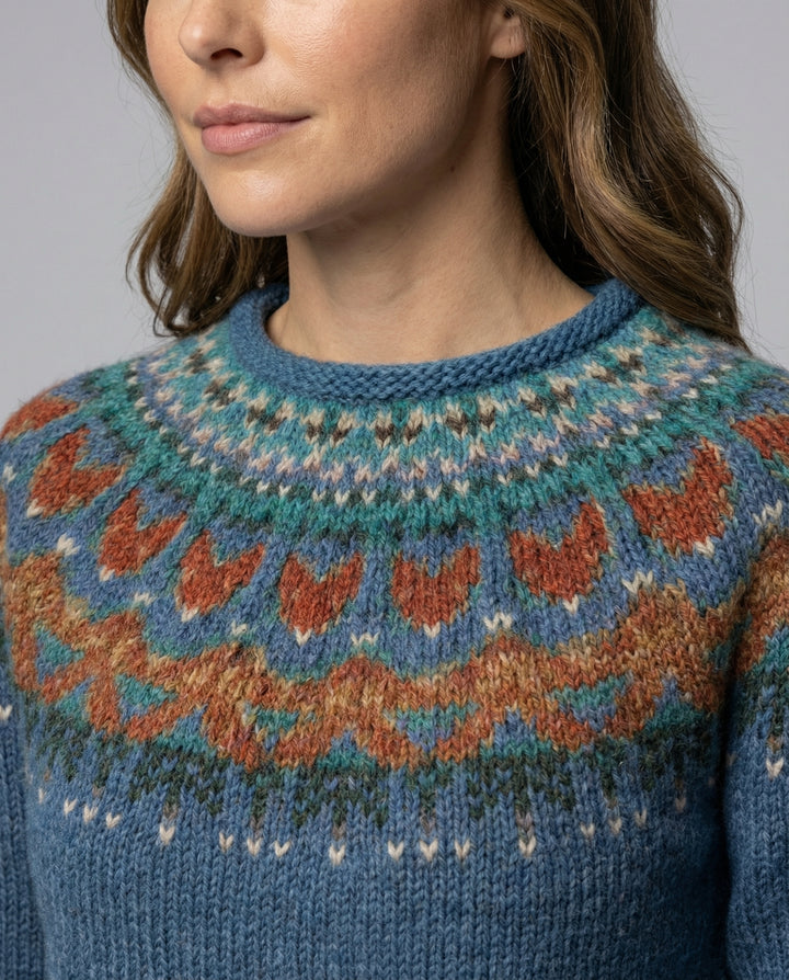 Women’s Icelandic Vintage Knit Sweater with Timeless Design | Lune London