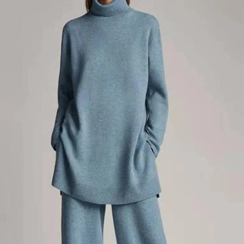 Amarae | Sweater with turtleneck and wide leg pants