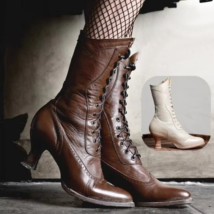 Lune London | Retro Knight Boots for Women Cosplay High Heels