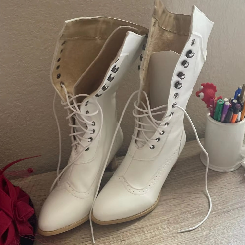 Lune London | Retro Knight Boots for Women Cosplay High Heels