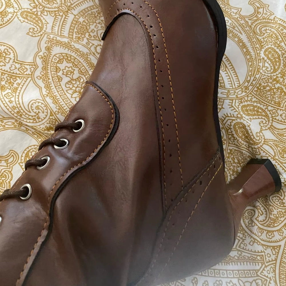 Chic Und Stil | Retro Knight Boots for Women Cosplay High Heels
