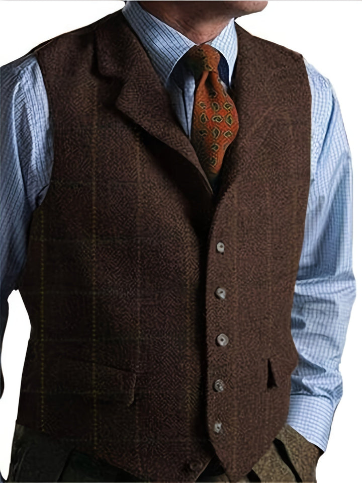 Amarae | Checkered Wool Vest