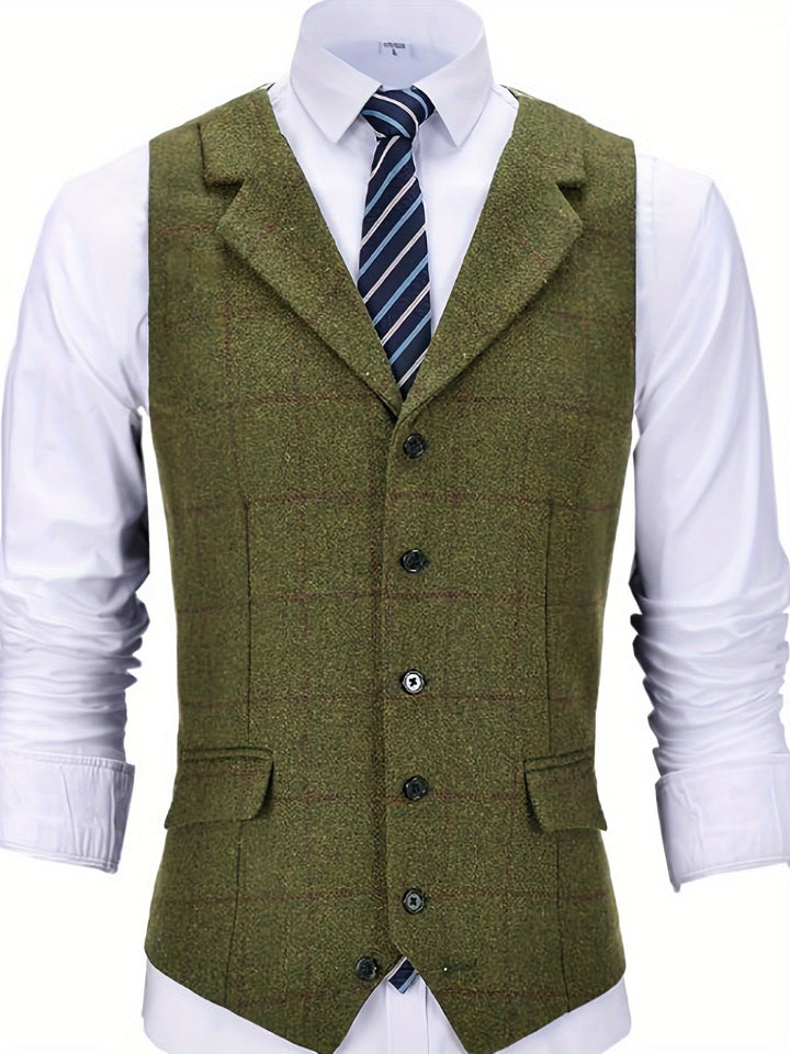 Amarae | Checkered Wool Vest