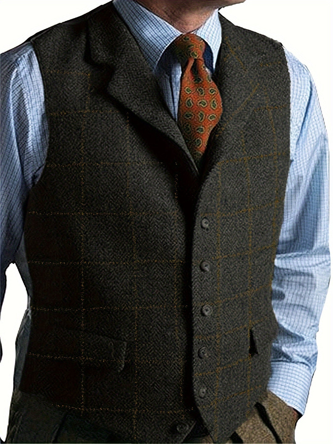 Amarae | Checkered Wool Vest