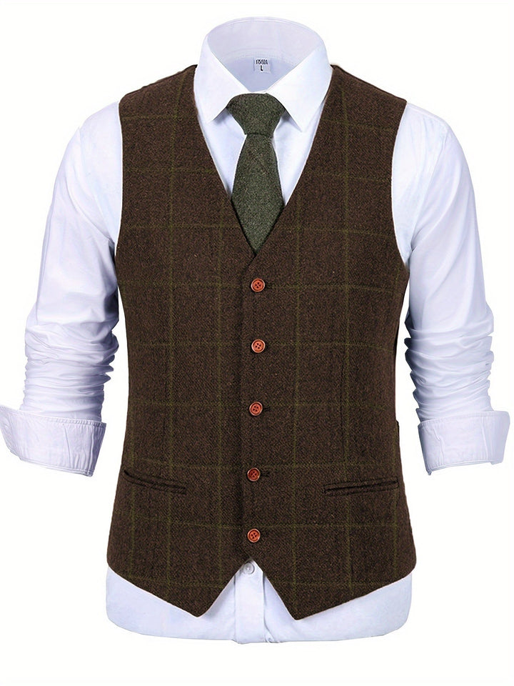 Amarae | Checkered Wool Vest