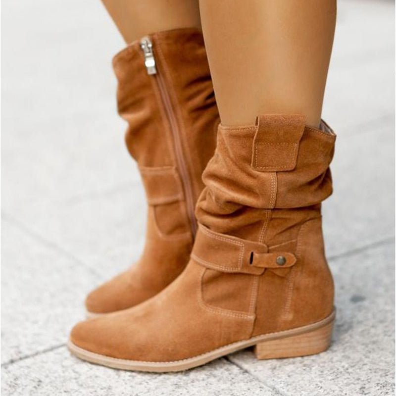Lune London | Zip ankle boots with low heel