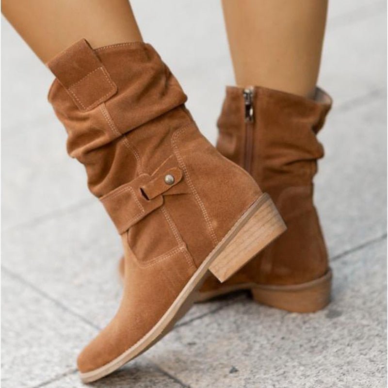 Lune London | Zip ankle boots with low heel