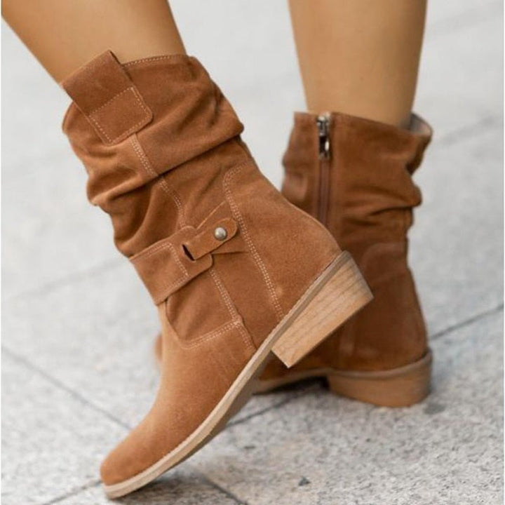 Lune London | Zip ankle boots with low heel