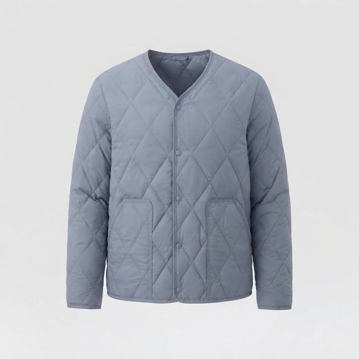 Men's lightweight quilted inner jacket with diamond quilting and snap button closure Amarae