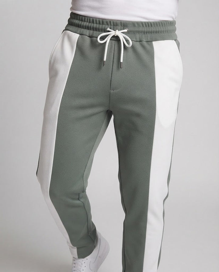 Men's sporty jogging pants with contrasting side stripes and elastic waistband Amarae