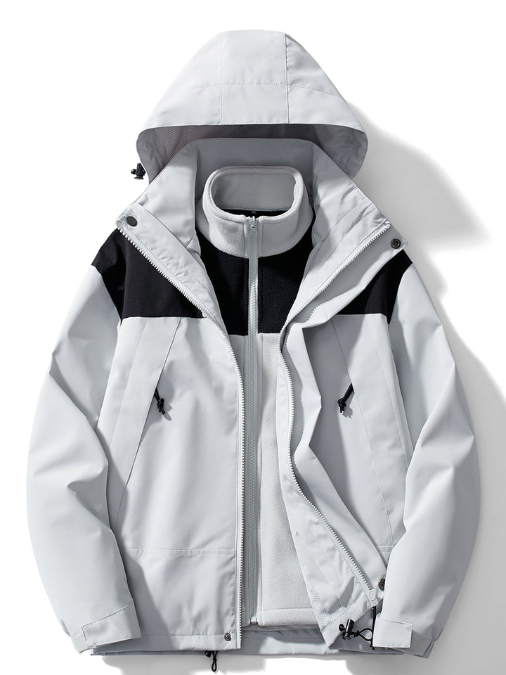 Chic Und Stil | 3-In-1 Fleece Winter Jacket with Hood for Women