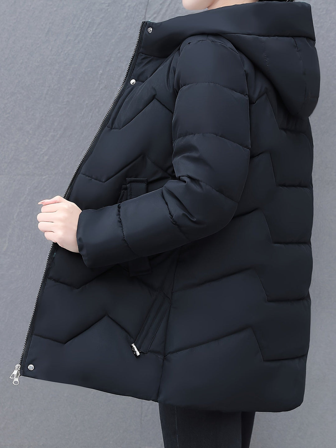 Amarae | Long Casual Women's Down Jacket with Hood