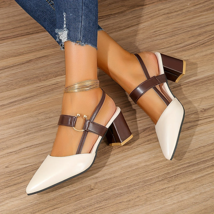 Lune London | Pointed Tapered Block Heel Shoes for Women