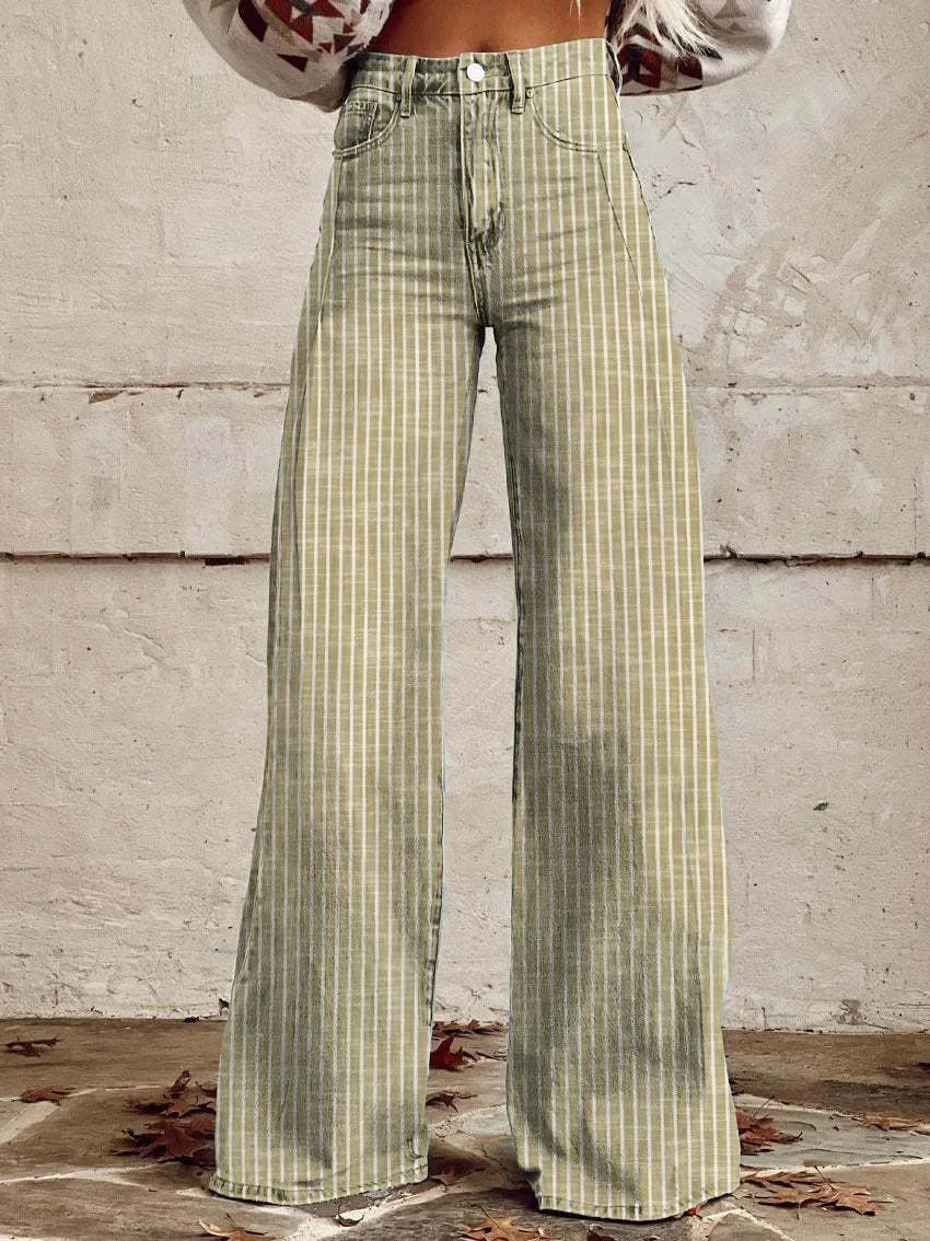 Lune London | Classic striped wide leg pants