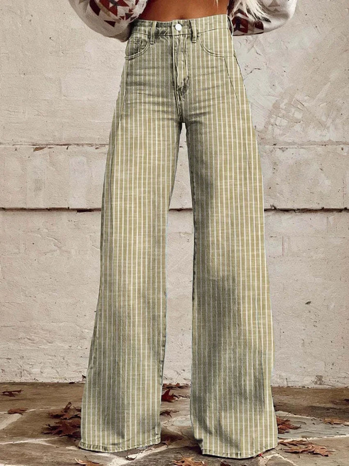 Lune London | Classic striped wide leg pants