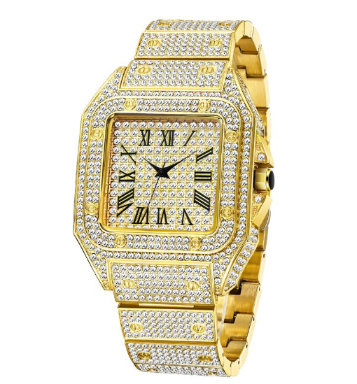 Lune London | MISSFOX Square Watch Ice Out For Men