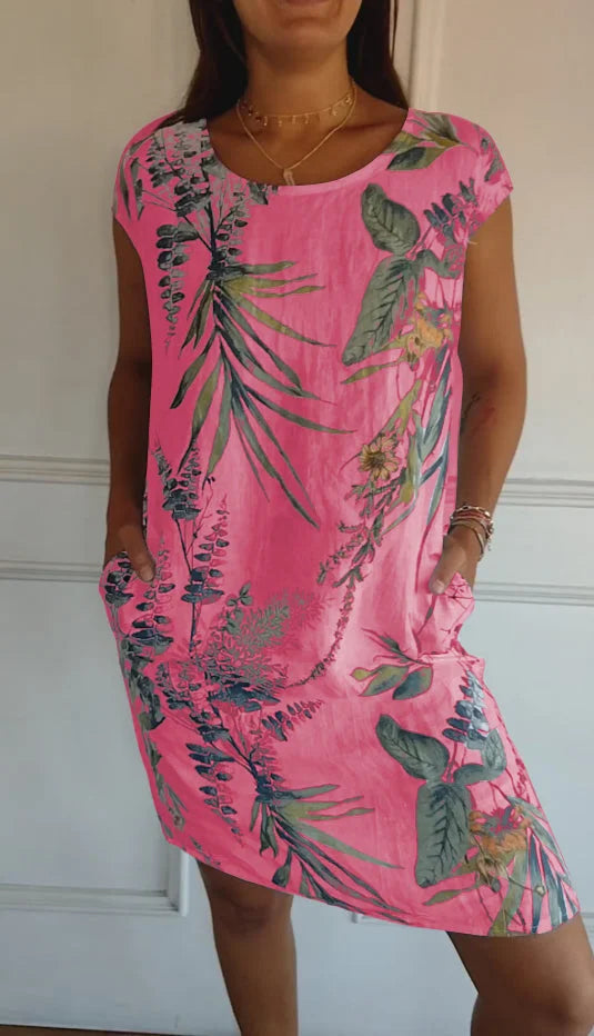 Lune London | Women Printed Cotton and Linen Dress