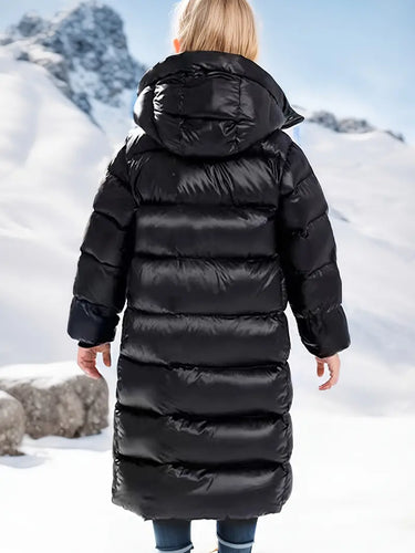 Amarae | Longer quilted coat with hood for girls Emma