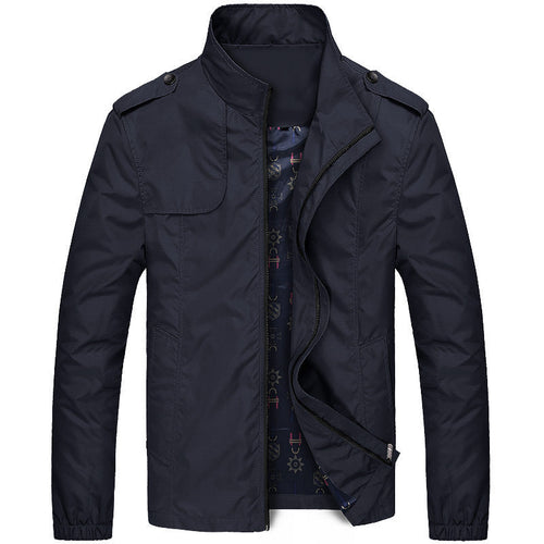 Amarae | Slim Fit Leisure Jacket - Windproof Transitional Jacket with High Collar and Pockets, Modern Design for Everyday and Outdoor Activities